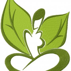 Foliar ring embroidery design
