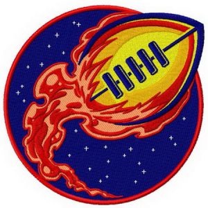 Football comet embroidery design