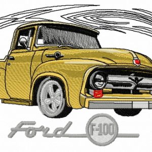Ford F-100 car embroidery design