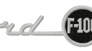 Ford F-100 logo embroidery design