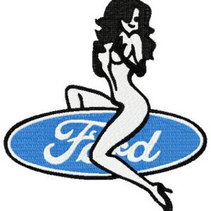 Ford sexy logo embroidery design