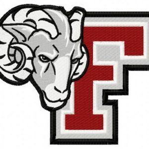 Fordham Rams logo embroidery design