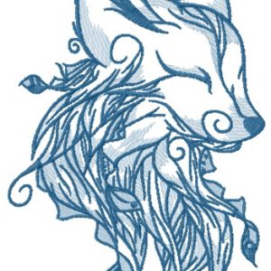 Forest fox spirit 2 embroidery design