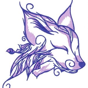 Forest fox spirit 4 embroidery design