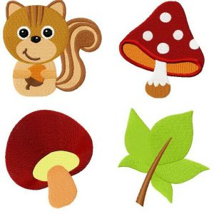 Forest set embroidery design