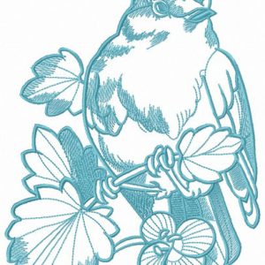 Forest singer embroidery design