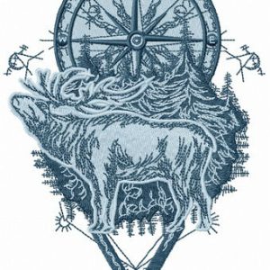 Forester badge embroidery design