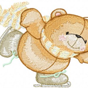 Forever Friends on Ice embroidery design