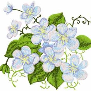 Forget me not embroidery design