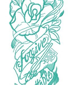 Forgive the unforgettable 2 embroidery design