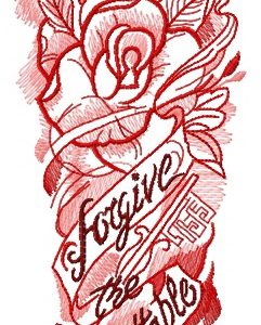 Forgive the unforgettable embroidery design