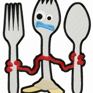 Forky and his friends embroidery design