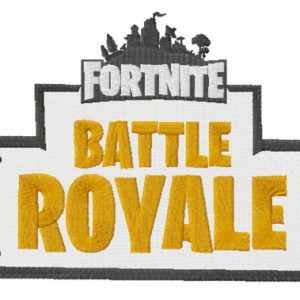 Fortnite Battle Royale logo embroidery design