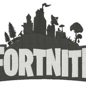 Fortnite city embroidery design
