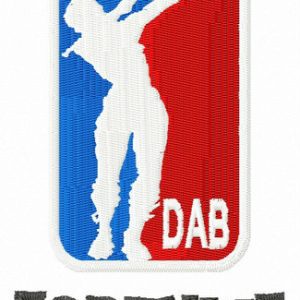 Fortnite Dab embroidery design