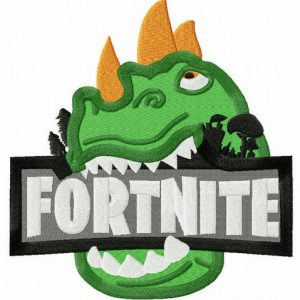 Fortnite dinosaur embroidery design