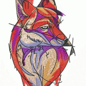 Fox 2 embroidery design
