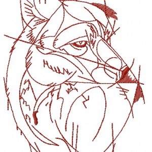 Fox 3 embroidery design