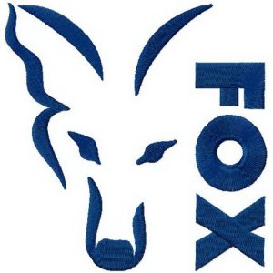FOX carp logo embroidery design