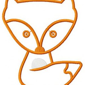 Fox embroidery design