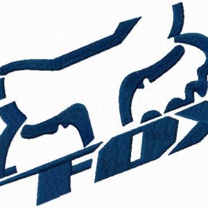 Fox Racing sport logo embroidery design