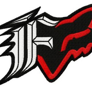 Fox racing Dakota logo 2 embroidery design