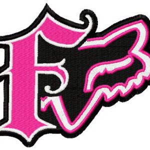Fox racing Dakota logo embroidery design