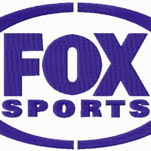 Fox sports logo embroidery design