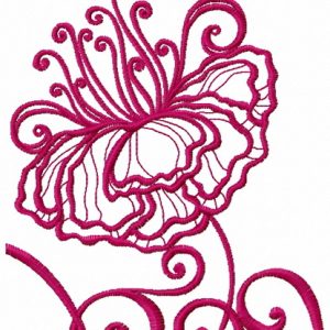 Fragile flower 4 embroidery design