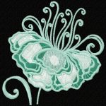 Fragile flower 5 embroidery design