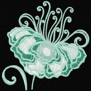 Fragile flower 5 embroidery design