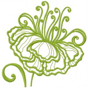 Fragile flower 6 embroidery design