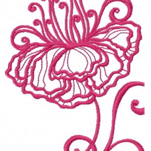 Fragile flower 8 embroidery design