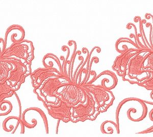 Fragile flower 9 embroidery design