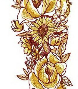 Fragrant bouquet embroidery design