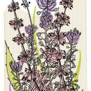 Fragrant field herbs embroidery design