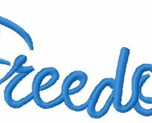 Freedom embroidery design