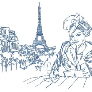 French coquette 4 embroidery design