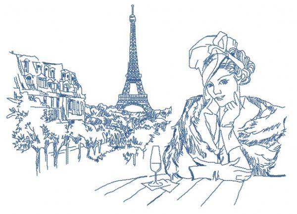 French coquette 4 embroidery design