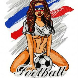 French football fan embroidery design