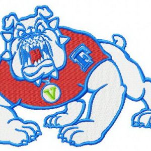Fresno State Bulldogs logo embroidery design