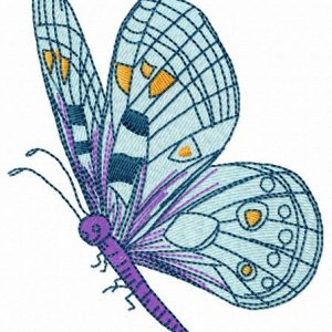 Friendly butterfly embroidery design