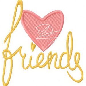 Friends 2 embroidery design