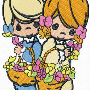 Friends embroidery design