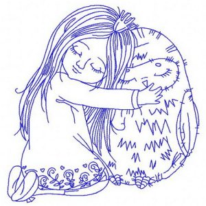 Friendship with owl 3 embroidery design