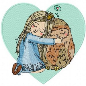Friendship with owl embroidery design