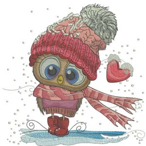 Frozen bird embroidery design