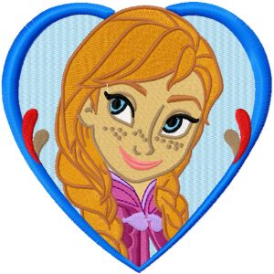 Frozen heart frame  embroidery design
