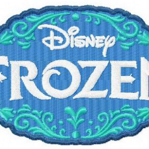 Frozen logo embroidery design