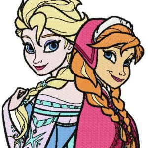 Frozen sisters 2 embroidery design